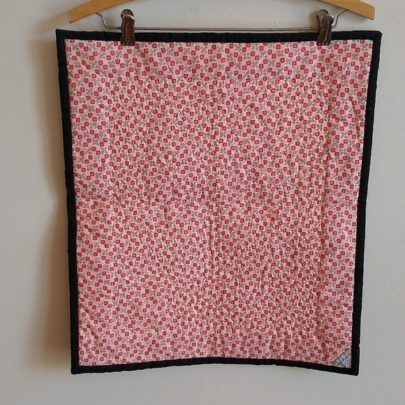 Handmade Spring Quilt Mini Flowers Rabbit Easter 17"x 19" Cotton Daryl Perry - Picture 5 of 7